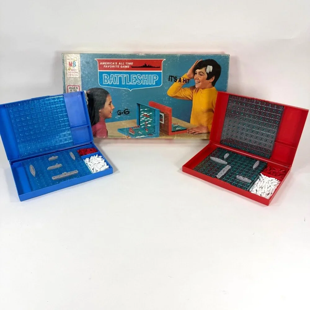 Battleship Milton Bradley 1971 Classic Strategy Board Game Kids Complete